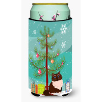 "Caroline's Treasures Himalayan Cat Merry Christmas Tree Tall Boy Beverage Insulator Hugger, Multicolor"