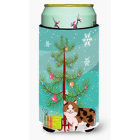 "Caroline's Treasures Manx Cat Merry Christmas Tree Tall Boy Beverage Insulator Hugger, Multicolor"