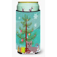 "Caroline's Treasures Russian Blue Cat Merry Christmas Tree Tall Boy Beverage Insulator Hugger, Multicolor"