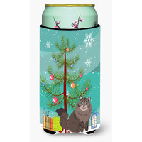 "Caroline's Treasures Siberian Cat Merry Christmas Tree Tall Boy Beverage Insulator Hugger, Multicolor"