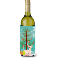 "Caroline's Treasures Sphynx Cat Merry Christmas Tree Wine Bottle Beverage Insulator Hugger, 750 ml, Multicolor"