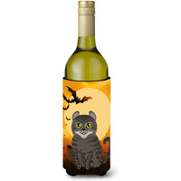 "Caroline's Treasures Halloween American Curl Cat Wine Bottle Beverage Insulator Hugger, 750 ml, Multicolor"