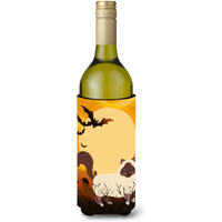 "Caroline's Treasures Halloween Birman Cat Wine Bottle Beverage Insulator Hugger, 750 ml, Multicolor"