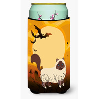 "Caroline's Treasures Halloween Birman Cat Tall Boy Beverage Insulator Hugger, Multicolor"