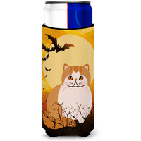 "Caroline's Treasures Halloween Exotic Shorthair Cat Michelob Ultra Hugger For Slim Cans, Slim Can, Multicolor"