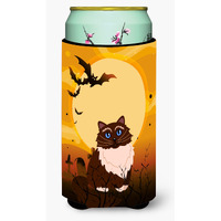 "Caroline's Treasures Halloween Himalayan Cat Tall Boy Beverage Insulator Hugger, Multicolor"