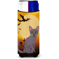 "Caroline's Treasures Halloween Korat Cat Michelob Ultra Hugger For Slim Cans, Slim Can, Multicolor"
