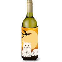 "Caroline's Treasures Halloween Persian Cat Wine Bottle Beverage Insulator Hugger, 750 ml, Multicolor"