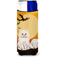 "Caroline's Treasures Halloween Persian Cat Michelob Ultra Hugger For Slim Cans, Slim Can, Multicolor"