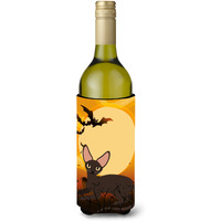 "Caroline's Treasures Halloween Peter bald Cat Wine Bottle Beverage Insulator Hugger, 750 ml, Multicolor"