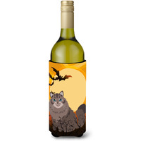 "Caroline's Treasures Halloween Siberian Cat Wine Bottle Beverage Insulator Hugger, 750 ml, Multicolor"