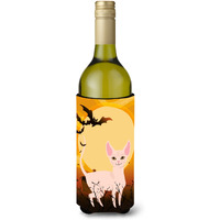 "Caroline's Treasures Halloween Sphynx Cat Wine Bottle Beverage Insulator Hugger, 750 ml, Multicolor"
