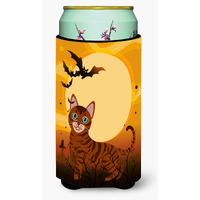 "Caroline's Treasures Halloween Toyger Cat Tall Boy Beverage Insulator Hugger, Multicolor"