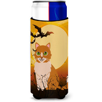 "Caroline's Treasures Halloween Ural Rex Cat Michelob Ultra Hugger For Slim Cans, Slim Can, Multicolor"