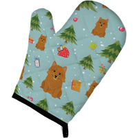 "Caroline's Treasures BB4680OVMT Christmas Norwich Terrier Oven Mitt, 12"" by 8.5"", Multicolor"