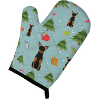 "Caroline's Treasures BB4688OVMT Christmas Manchester Terrier Oven Mitt, 12"" by 8.5"", Multicolor"