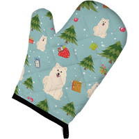"Caroline's Treasures BB4690OVMT Christmas Samoyed Oven Mitt, 12"" by 8.5"", Multicolor"