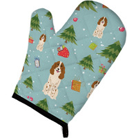 "Caroline's Treasures BB4691OVMT Christmas Russian Spaniel Oven Mitt, 12"" by 8.5"", Multicolor"