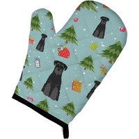 "Caroline's Treasures BB4692OVMT Christmas Standard Schnauzer Black Oven Mitt, 12"" by 8.5"", Multicolor"