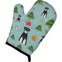 "Caroline's Treasures BB4693OVMT Christmas Standard Schnauzer Salt and Pepper Oven Mitt, 12"" by 8.5"", Multicolor"