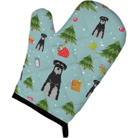 "Caroline's Treasures BB4694OVMT Christmas Standard Schnauzer Black Grey Oven Mitt, 12"" by 8.5"", Multicolor"
