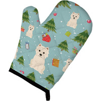 "Caroline's Treasures BB4702OVMT Christmas Westie Oven Mitt, 12"" by 8.5"", Multicolor"