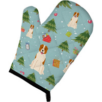 "Caroline's Treasures BB4709OVMT Christmas Central Asian Shepherd Dog Oven Mitt, 12"" by 8.5"", Multicolor"