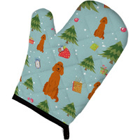 "Caroline's Treasures BB4724OVMT Christmas Irish Setter Oven Mitt, 12"" by 8.5"", Multicolor"