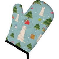 "Caroline's Treasures BB4725OVMT Christmas Irish Wolfhound Oven Mitt, 12"" by 8.5"", Multicolor"