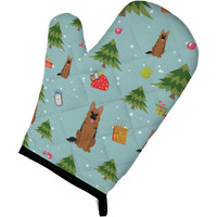 "Caroline's Treasures BB4727OVMT Christmas German Shepherd Oven Mitt, 12"" by 8.5"", Multicolor"