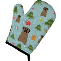 "Caroline's Treasures BB4744OVMT Christmas Bullmastiff Oven Mitt, 12"" by 8.5"", Multicolor"