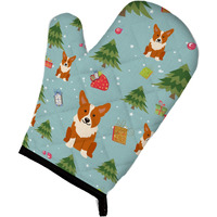 "Caroline's Treasures BB4760OVMT Christmas Corgi Oven Mitt, 12"" by 8.5"", Multicolor"
