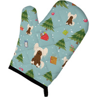 "Caroline's Treasures BB4773OVMT Christmas Chinese Crested Cream Oven Mitt, 12"" by 8.5"", Multicolor"