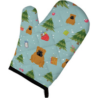 "Caroline's Treasures BB4782OVMT Christmas English Bulldog Red Oven Mitt, 12"" by 8.5"", Multicolor"