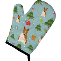 "Caroline's Treasures BB4795OVMT Christmas Bull Terrier Red White Oven Mitt, 12"" by 8.5"", Multicolor"