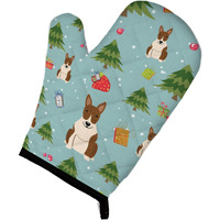 "Caroline's Treasures BB4797OVMT Christmas Bull Terrier Brindle Oven Mitt, 12"" by 8.5"", Multicolor"