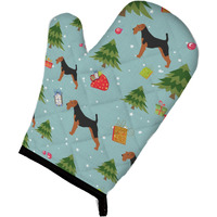 "Caroline's Treasures BB4809OVMT Christmas Welsh Terrier Oven Mitt, 12"" by 8.5"", Multicolor"