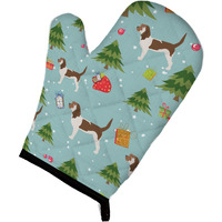 "Caroline's Treasures BB4814OVMT Christmas Grand Basset Griffon Vendeen Oven Mitt, 12"" by 8.5"", Multicolor"