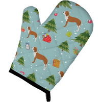"Caroline's Treasures BB4815OVMT Christmas Spanish Hound Oven Mitt, 12"" by 8.5"", Multicolor"