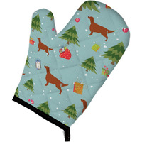 "Caroline's Treasures BB4817OVMT Christmas Irish Setter Oven Mitt, 12"" by 8.5"", Multicolor"