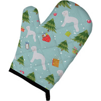 "Caroline's Treasures BB4818OVMT Christmas Bedlington Terrier Oven Mitt, 12"" by 8.5"", Multicolor"