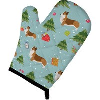 "Caroline's Treasures BB4844OVMT Christmas Corgi Oven Mitt, 12"" by 8.5"", Multicolor"