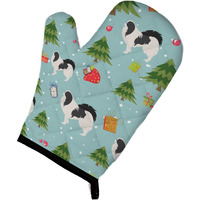 "Caroline's Treasures BB4861OVMT Christmas Japanese Chin Oven Mitt, 12"" by 8.5"", Multicolor"