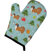 "Caroline's Treasures BB4862OVMT Christmas Pekingese Oven Mitt, 12"" by 8.5"", Multicolor"