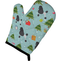 "Caroline's Treasures BB4863OVMT Christmas Poodle Oven Mitt, 12"" by 8.5"", Multicolor"