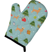 "Caroline's Treasures BB4934OVMT Christmas Red Chihuahua Oven Mitt, 12"" by 8.5"", Multicolor"