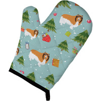 "Caroline's Treasures BB4939OVMT Christmas Rough Collie Oven Mitt, 12"" by 8.5"", Multicolor"