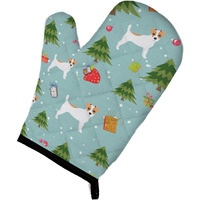 "Caroline's Treasures BB4962OVMT Christmas Jack Russell Terrier Oven Mitt, 12"" by 8.5"", Multicolor"