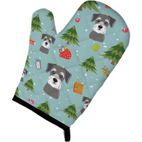 "Caroline's Treasures BB4995OVMT Christmas Schnauzer Oven Mitt, 12"" by 8.5"", Multicolor"