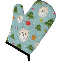 "Caroline's Treasures BB4996OVMT Christmas Pomeranian Oven Mitt, 12"" by 8.5"", Multicolor"